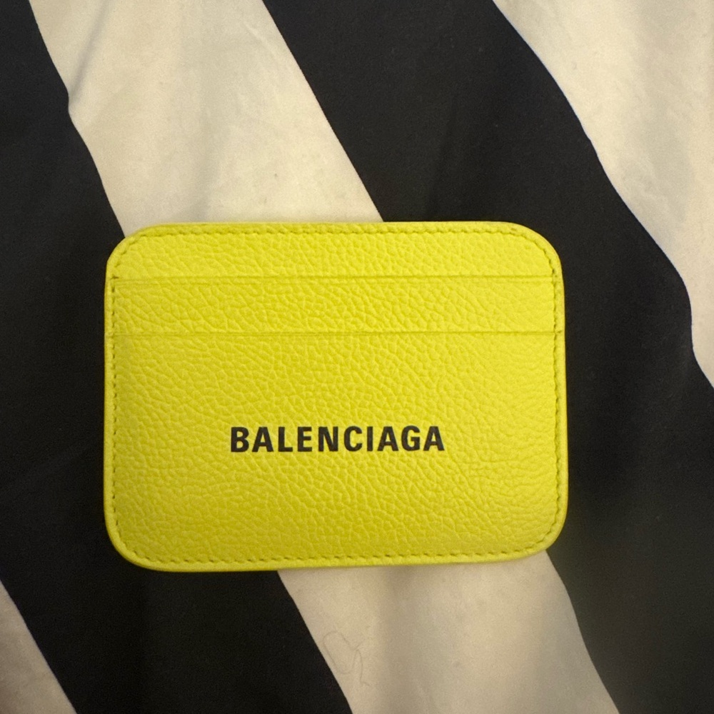 Balenciaga Chartreuse Card Holder